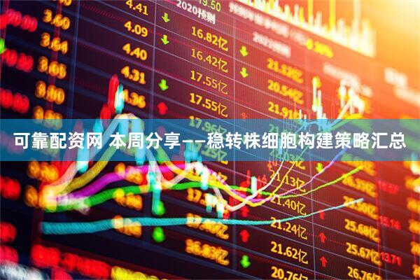 可靠配资网 本周分享——稳转株细胞构建策略汇总